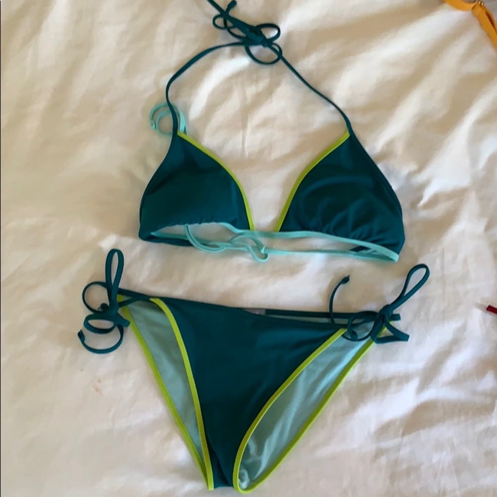 Aerie bikini set M teal